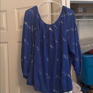 Blue sparkly shirt